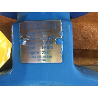 Used 6" Keystone Manual Butterfly Valve Figure 222