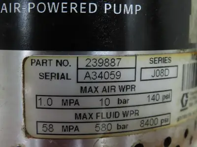 Bielomatik Graco Fireball Pneumatic 16Gal  Drum Grease Pump 4 Port High Pressure