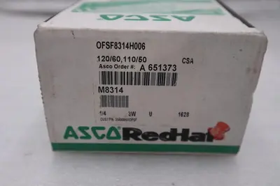 Asco OFSF8314H006 Red-hat Ii Solenoid Valve 120v-ac 1/4in NEW WITH BOX #5658A