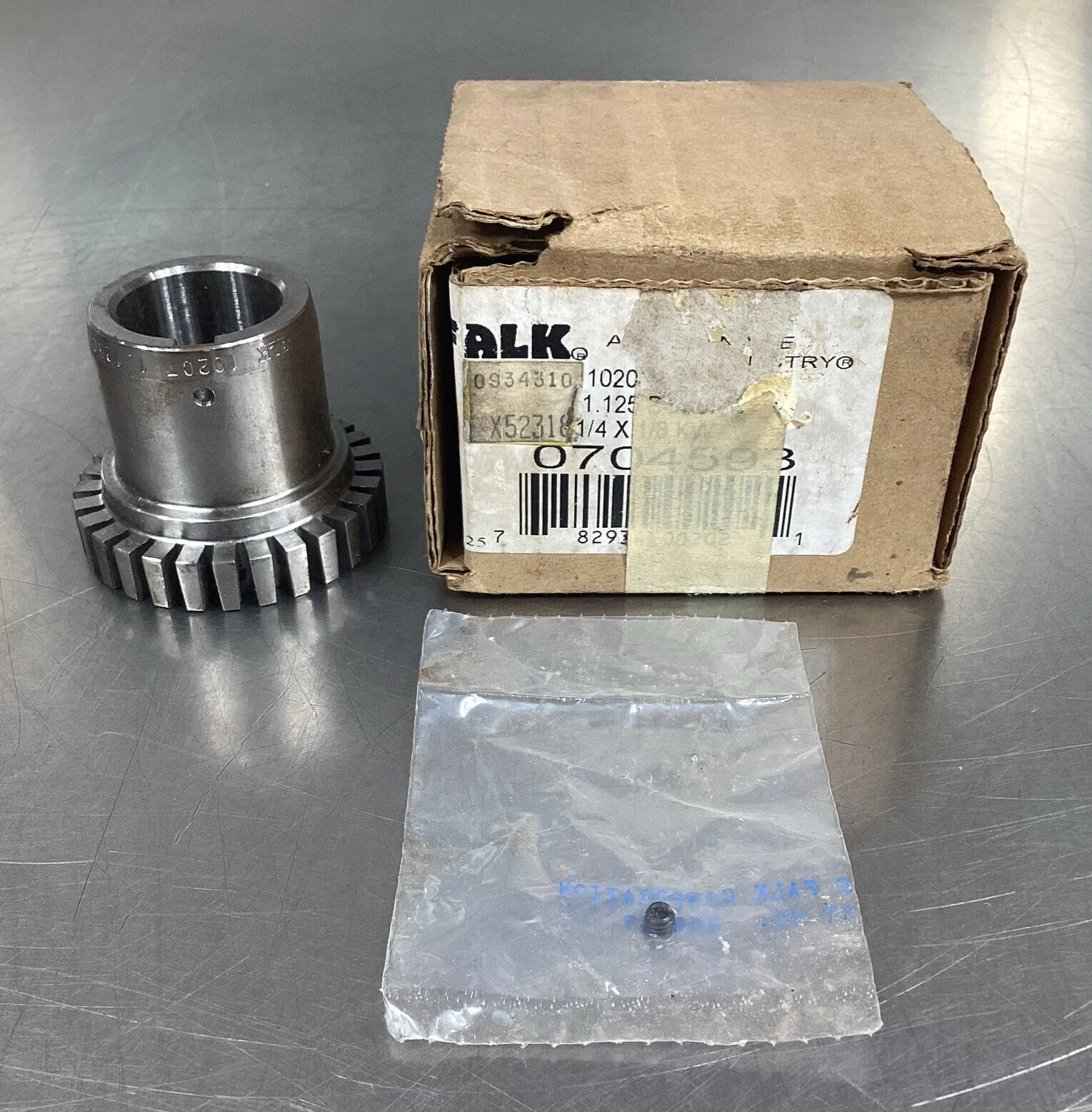 Falk 0704593 Hub Bore 1020T Hub 1.125 Bore 1/4 x 1/8 KW 6B-10