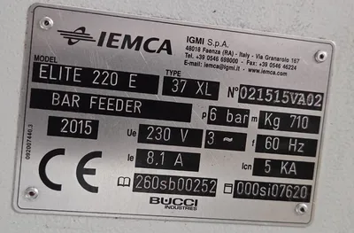 Used 2015 IEMCA ELITE 220 Magazine Type Bar Loaders California US | UniversalAutomatics.com #1424105