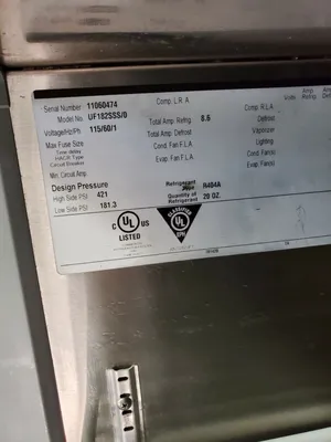 Nor-Lake UF182 60” 2 Door Worktop W/ BSP Freezer Refurbished Tested Working!