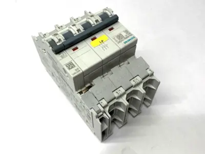 USED SIEMENS CIRCUIT BREAKER 3P 60A W/ 5ST3010-0HG AUXILIARY SWITCH