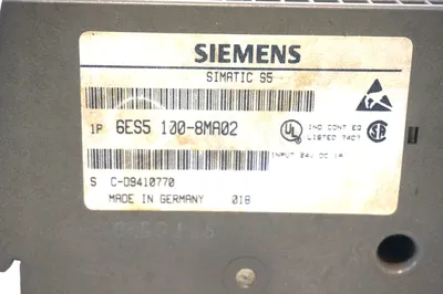 SIEMENS 6ES5-100-8MA02 CPU MODULE 6ES51008MA02