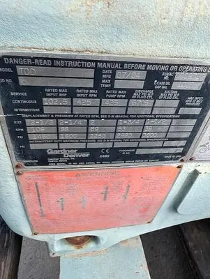 USED GARDNER DENVER TDD