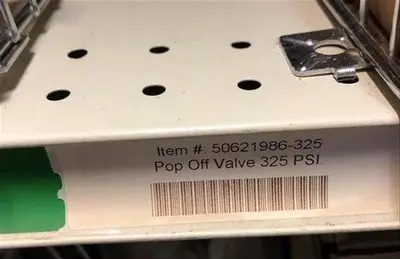 New | in-Stock KUNKLE POP-OFF VALVE - 50621986-325 Pump & Valve Parts Pennsylvania US | East West Machinery & Drilling #1417111