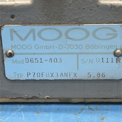 Used MOOG D651-403 Valves/Fittings Indiana US | J&J Industrial Supply #1354717