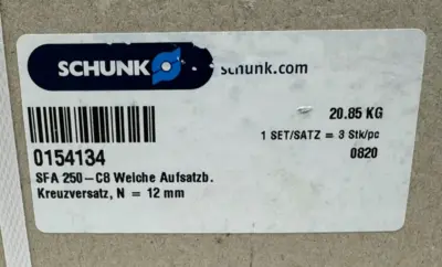 NEW SCHUNK 0154134 SFA 250-C8 STRAIGHT SOFT TOP JAWS SET OF 3 154134