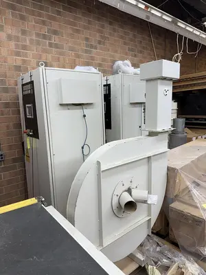 DMC UNISAND 2000-1, 52" 5-HEAD TOP AND 3-HEAD BOTTOM WIDE-BELT SANDER