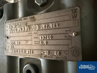Used Unico Services, Inc 9" x 7' Unico Twin Screw Holoflite Processor, S/S, Model HSH9-7-4 Hollowscrew Dryers Ohio US | Federal Equipment Company #1338440