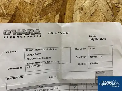 NEW O'HARA 36" O'Hara LabCoat Coating System, Model LCIII