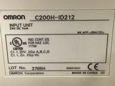 USED OMRON C200H-ID212
