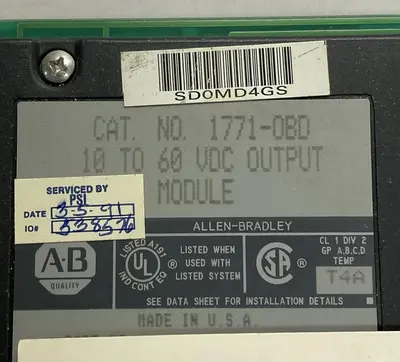 Used ALLEN-BRADLEY 1771-OBD Industrial Controls Ohio US | Surplus Asset Holdings #1243343