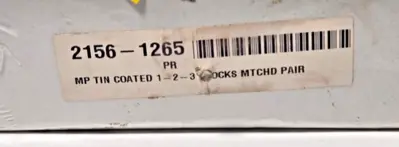 1-2-3 BLOCKS MACHINIST 123 New Tin Coated Matched Pair
