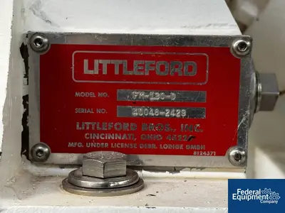 USED Littleford 4.6 Cu Ft Littleford Plow Mixer, S/S, Model FM-130-D