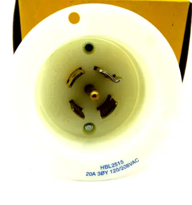NEW HUBBELL HBL2515 LOCKING FLANGED-INLET