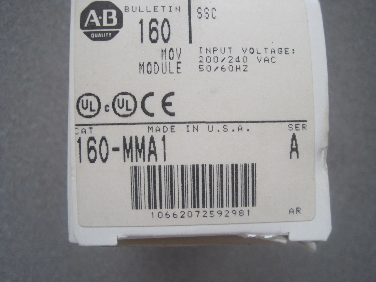 NEW ALLEN BRADLEY 160-MMA1