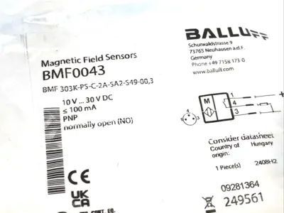 BMF0043, BMF 303K-PS-C-2A-SA2-S49-00,3 | Balluff BMF0043 Magnetic Field Sensor BMF 303K-PS-C-2A-SA2-S49-00,3 - New