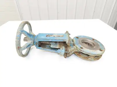 DeZurik 827 Flanged 3" Knife Gate Valve Rising Stem 316SS Disc Metal Seat