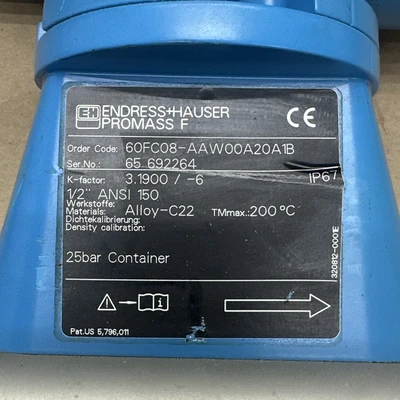 NEW Endress+Hauser 60FC08-AAW00A20A1B