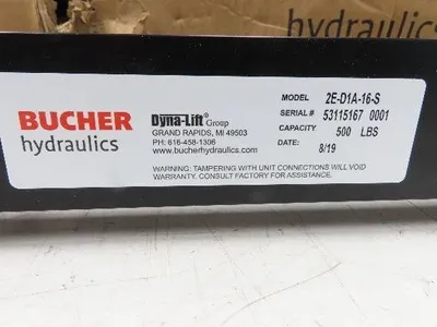 Bucher Dyna-Lift 2E-D1A-16-S 2-Post Electric Table Lift 16" Adj Height Workbench
