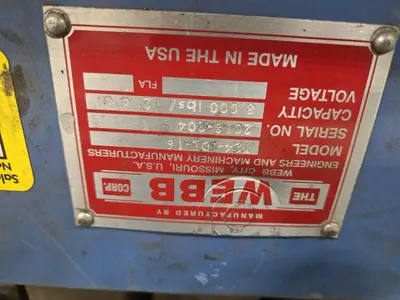 Webb T24 Power and Idle Rollers (LOCATION: Batavia, OH)