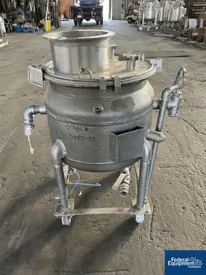 USED Pfaudler 20 Gal Pfaudler Glass Lined Reactor Body, 25/115#