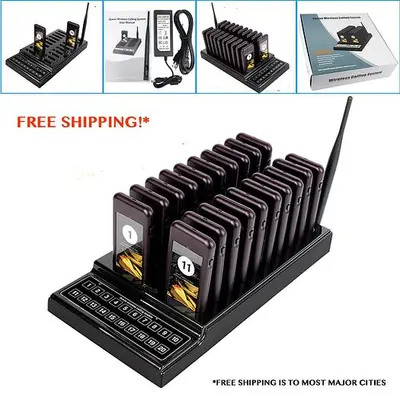 20 Wireless Restaurant Guest Pager System