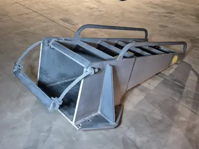 6' x 2' Wide Industrial Steel Access Ladder w/ Handrails