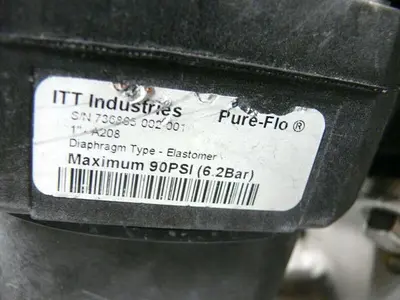 USED LOT OF 2 ITT PURE-FLO DIAPHRAGM ACTUATORS 1" & 1.5" W/  CONOFLOW TRANSDUCER