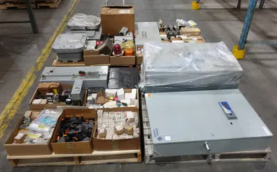 4 PALLETS OF ASSORTED ELECTRICAL CONTROLS