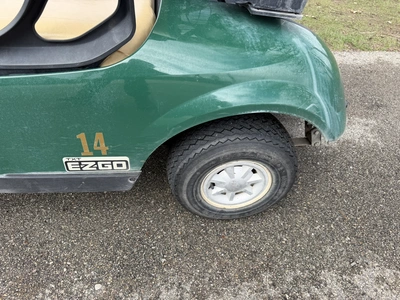 (1) 2015 E-Z-Go golf cart with a Kawasaki gas engine, includes Club canopy and ball washer, fold-dow...