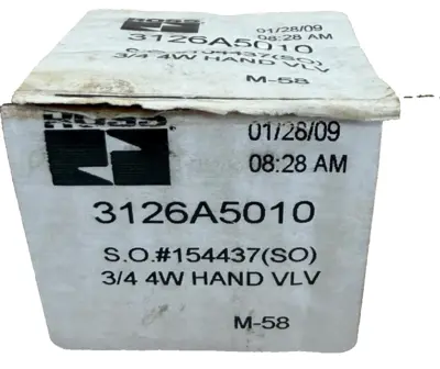 NEW ROSS CONTROLS 3126A5010 3/4 4W CONTROL HAND VALVE