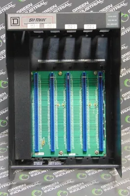 Square D 8030 RRK-100 SY/MAX 5 Slot Rack Chassis Series E1 Used