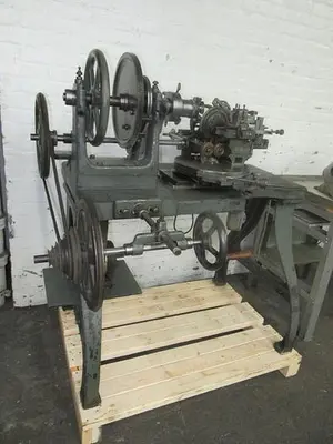 3382-385 Antique RA LIENHARD SUISSE Chaux-De-Fonds Horizontal & Vertical Rotary Engine TURNING / BROCADING MACHINE