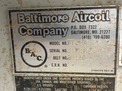 Baltimore Air Coil Model PT2-0812A-3N1 & PT2-1212A-3N1 Cooling Towers