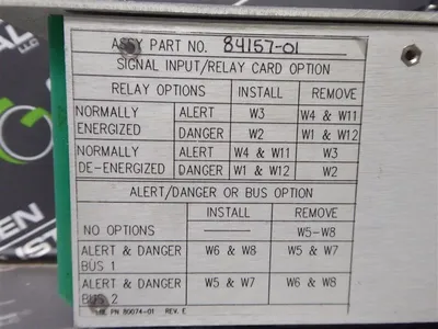 Bently Nevada 84157-01 3300 Series Signal Relay Board 78462-02 Rev. E Used