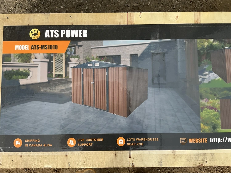 Used ATS POWER ATS-MS1010 GALVANIZED APEX ROOF METAL SHED Sheds Michigan US | Miedema Asset Management Group #1452110