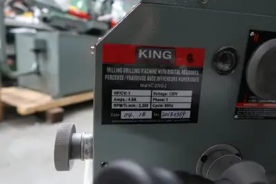 New | in-Stock KING CANADA KC-20VS-2 Milling & Drilling Machines (Combo) British Columbia CA | Lenmark #274415