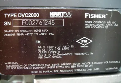 USED Fisher 85000