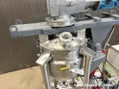 Used JC Pardo 26 Gallon 316 SS Reactor Tank – Double Motion Scrape Agitation, Jacketed, Hydraulic Tilt