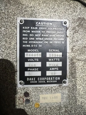 USED USED DAKE PRESSES DAKE  PRESS