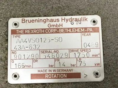 USED BRUENINGHAUS HYDRAULIK AA4VS0125S043A632