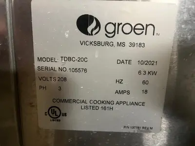 USED 2021 GROEN TBBC-20C