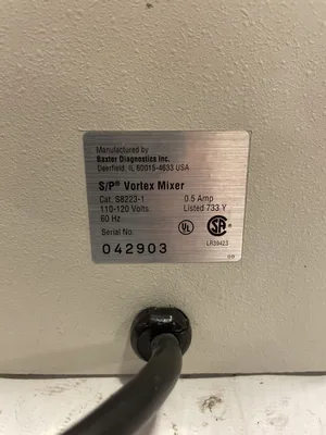 Baxter S8223-1 S/P Vortex Test Tube Mixer 500-3000RPM