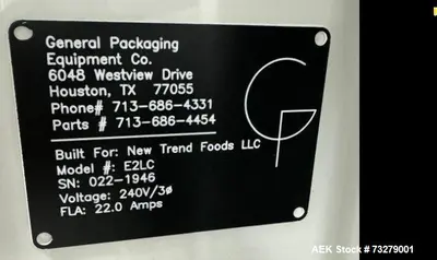 USED GENERAL PACKAGING E2LC