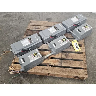 Used Square D 30Amp Fused Safety Switches and Size 00 & 1 Starters [LOT]