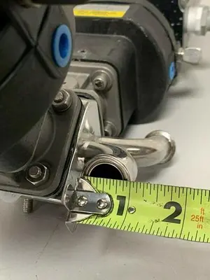 USED 2 ITT SHEROTEC 3-WAY STAINLESS STEEL VALVE W/ POSITION MONITORS & 1" FITTINGS