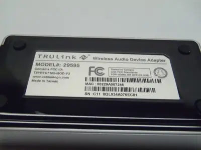 USED TRULINK WIRELESS 3.5MM AUDIO DEVICE ADAPTER