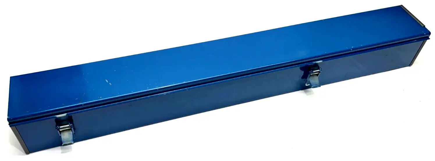 F44L48 | Hoffman  Straight Lay-in Hinged Cover Type 12 Blue 4" x 4" x 34" SHORTENED - Used